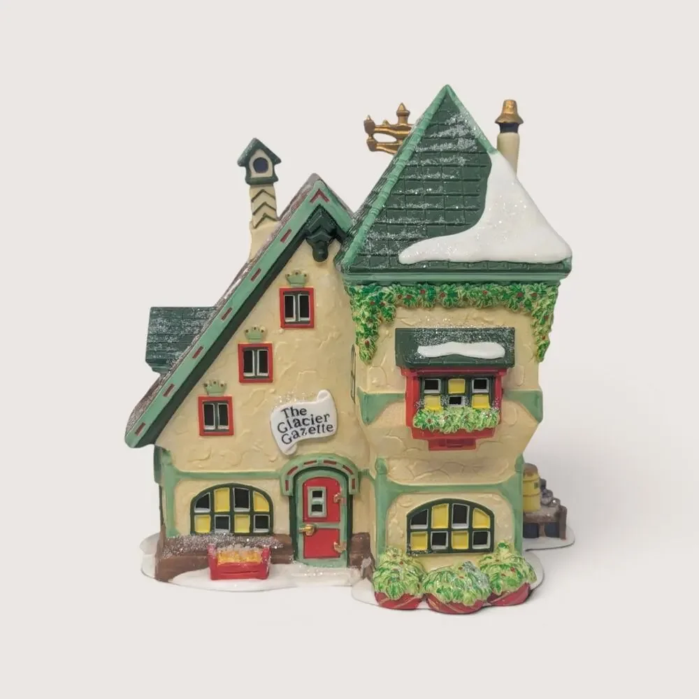 1997 Dept 56 North Pole Glacier Gazette Lighted Village Building